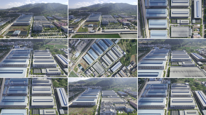 航拍工厂建筑