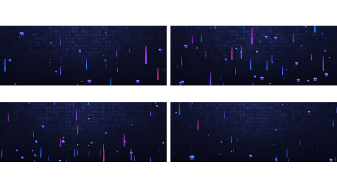 【宽屏时尚背景】赛博朋克色彩简约几何粒子