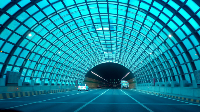 4K-原素材-济南道路交通隧道