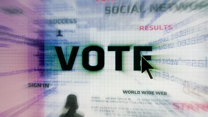 投票按钮（白色）互联网数字显示电脑鼠标