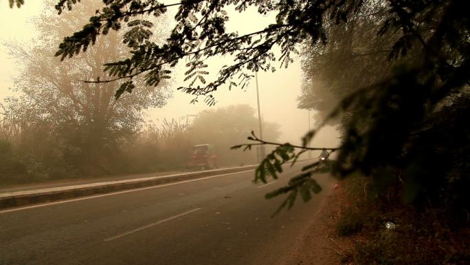 雾、雾和烟雾期间的公路交通