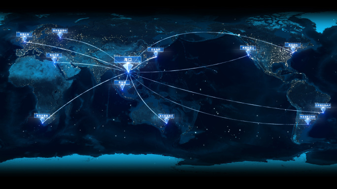 【原创】4K海口科技地图辐射全国全世界