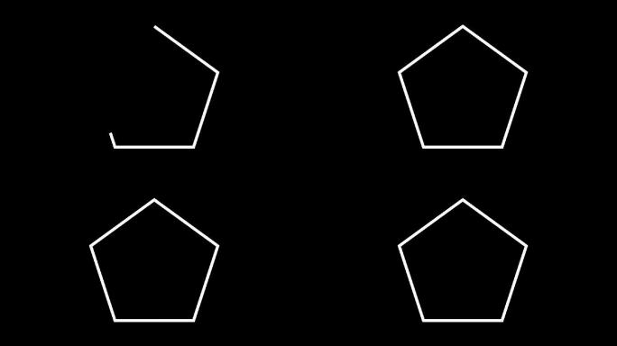 线条生长形成五边形ae模板