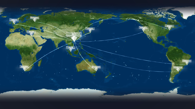 【原创】4K海口简洁地图辐射全国全世界