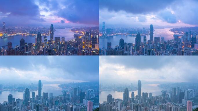 城市景观延时中国-东亚拥挤时间推移