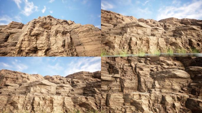 荒漠沉积岩地质变迁地貌岩石怪石黄岩29