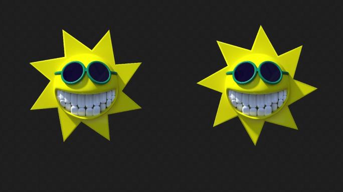 原创2K卡通太阳带通道