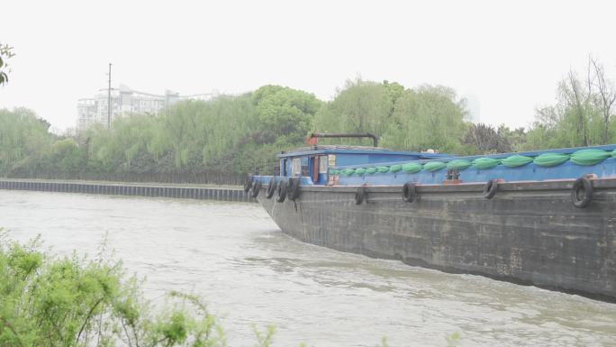 京杭大运河苏州段货运船4k