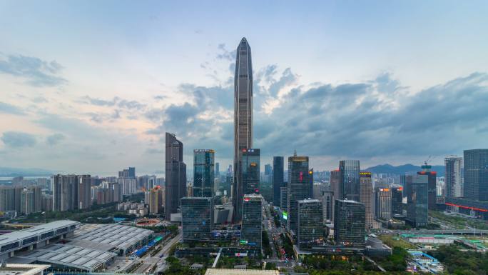 深圳城市景观延时改革开放金融中心经济