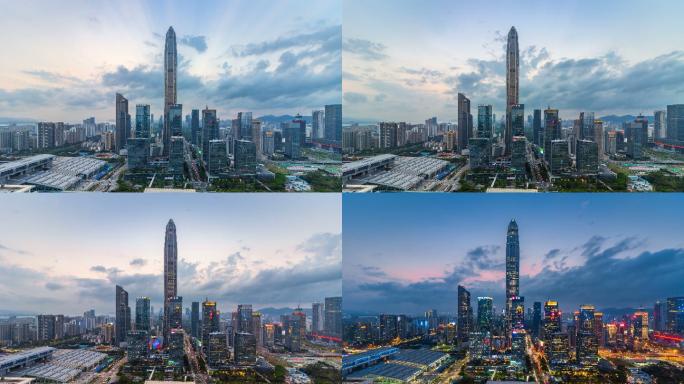 深圳城市景观延时改革开放金融中心经济
