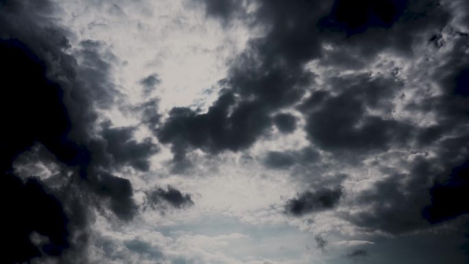 【4K】乌云滚滚、乌云笼罩、烈日冲破黑云