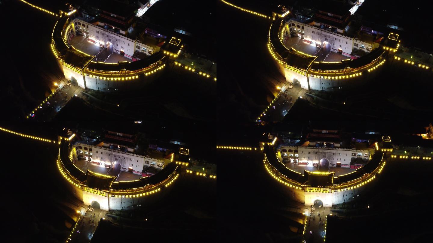 丽景门夜景洛阳地标4K航拍