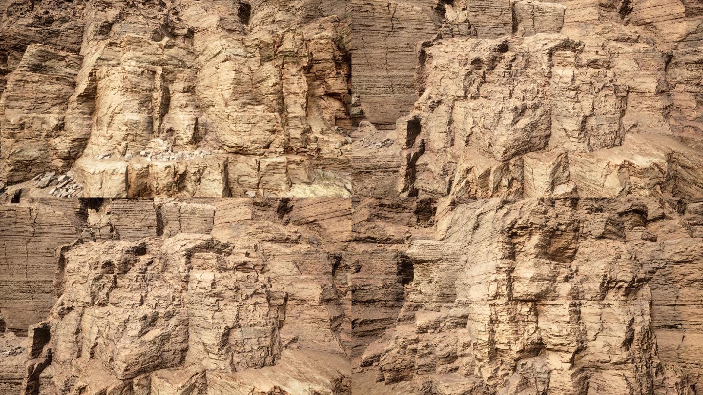 三维峡谷积岩地质变迁地貌岩石怪石黄岩27