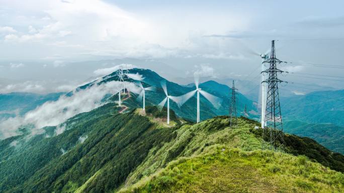 发电风车风力发电大风车新能源工业风力太阳