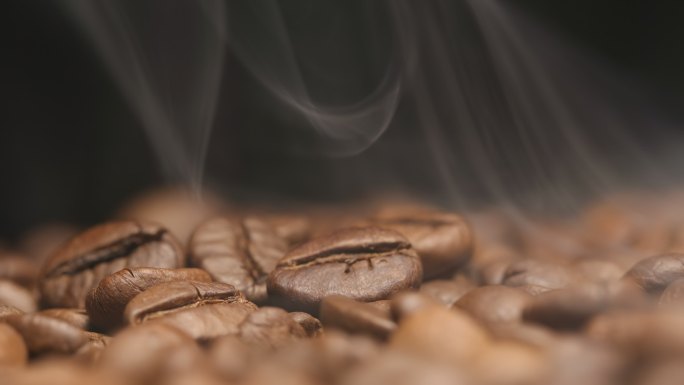 微距：烤咖啡豆咖啡豆特写烤咖啡豆咖啡原料