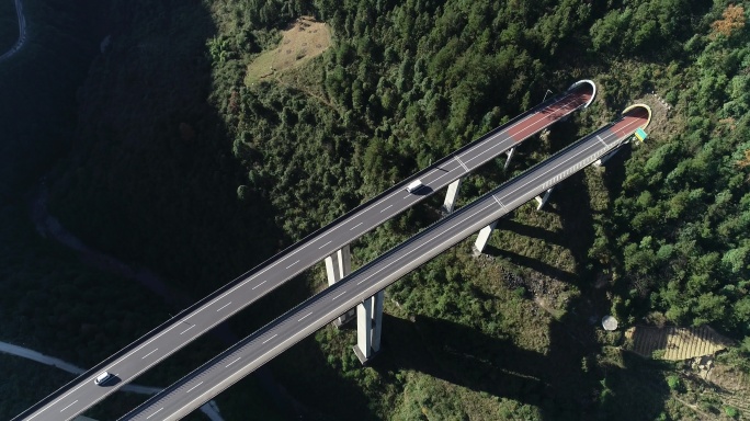 宣恩蒙板线高速桥航拍