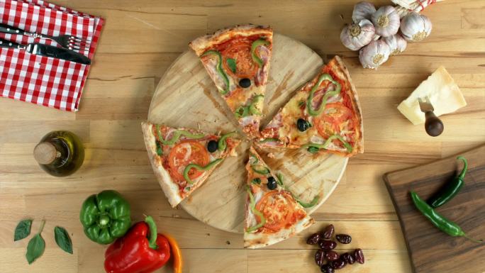 切片披萨披萨广告比萨广告西餐打卤馕烘焙食