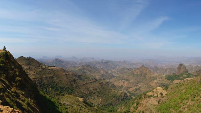 西明山脉高地全景