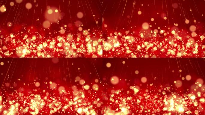 4K红色粒子背景8