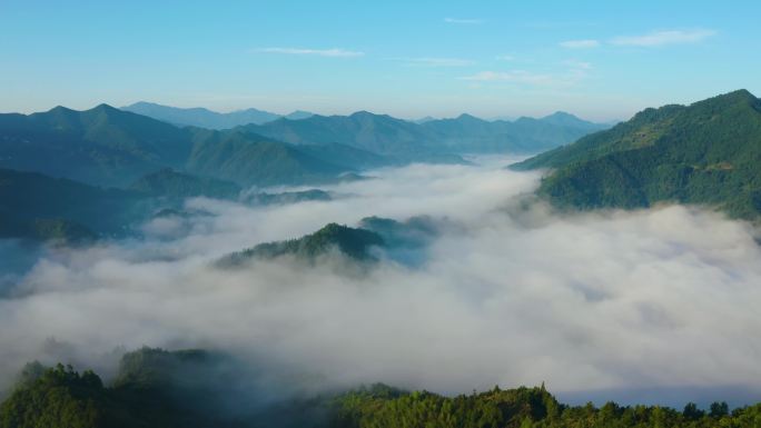 航拍高山云海云雾