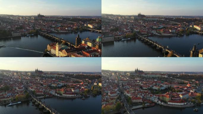 布拉格古城俯瞰全景