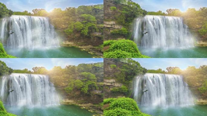 大气恢弘贵州黄果树瀑布全景视频