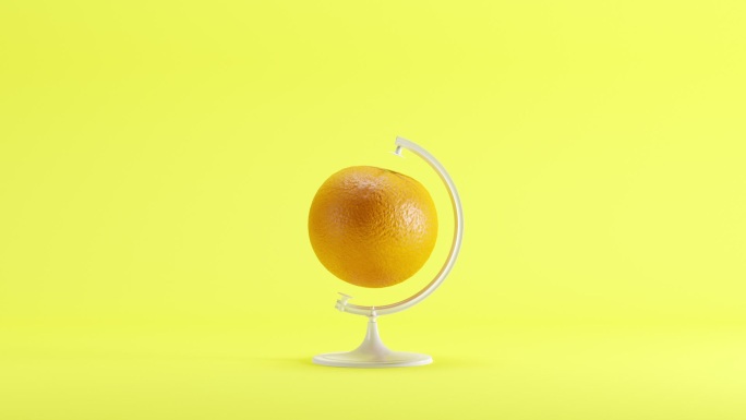 橙色水果三维动画