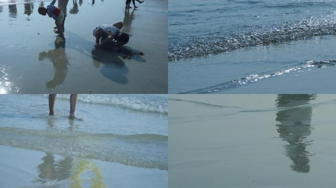 广西北海海边沙滩抓拍宽画幅