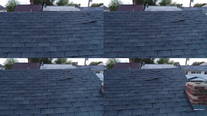 乡村房子的屋顶拍摄