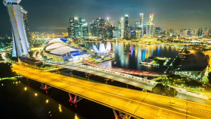 新加坡夜视全景图