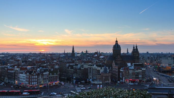 阿姆斯特丹城市景观时间推移