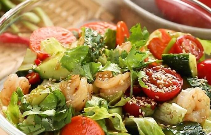 油醋汁蔬菜沙拉健康轻食美食短片
