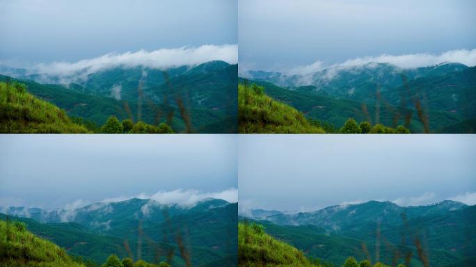 山顶云雾蒸发意境空境