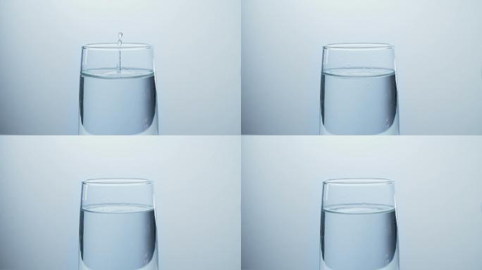 水滴水滴落下概念镜头水资源淡水