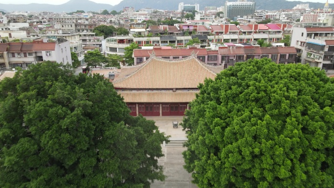 航拍福建省泉州府文庙古建筑