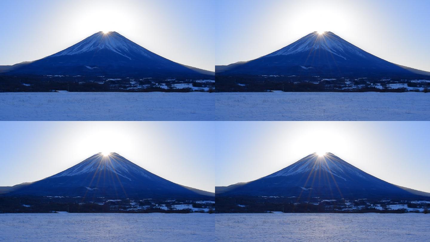 富士山富士山川口湖山脉富士川口