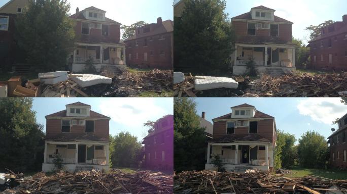 废弃的房屋和衰败的院子