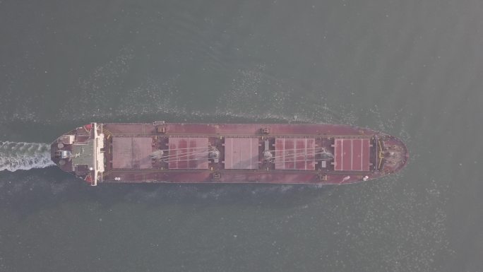 航拍港口船舶海洋物流log可调色