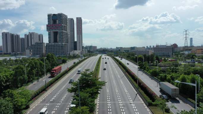 4K立交桥道路交通航拍