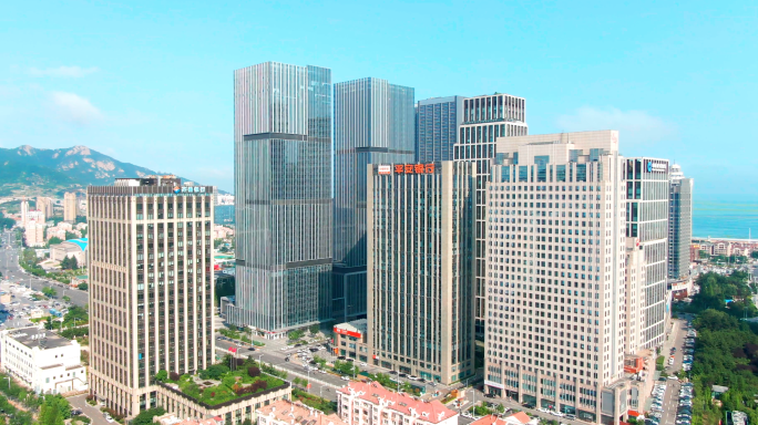 航拍平安银行-金融中心商务CBD城市高楼