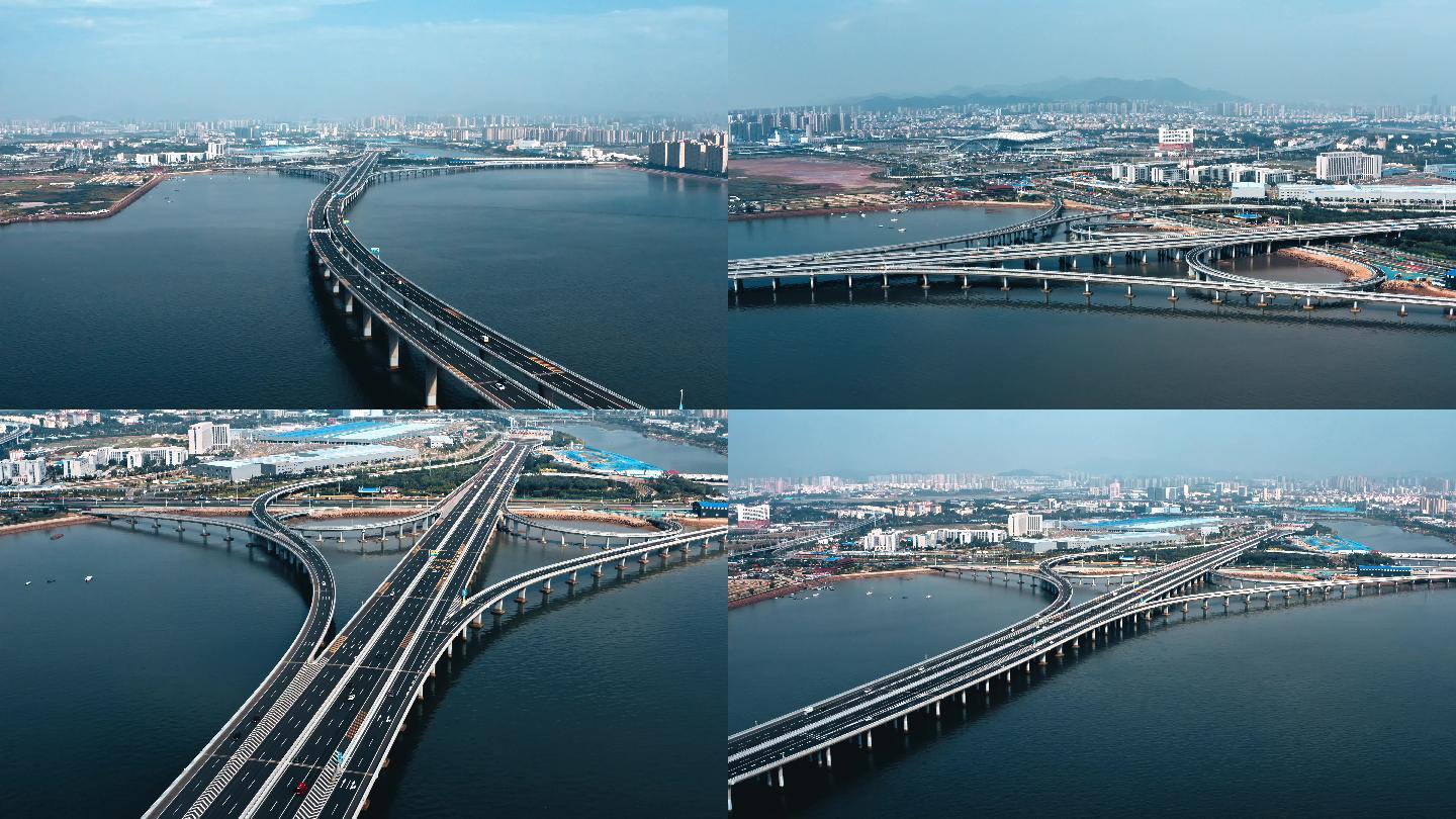 青岛胶州湾大桥8K视频素材