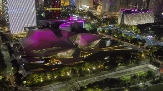 广州大剧院夜景城市灯光夜游