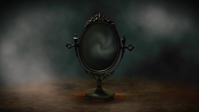 魔镜神秘的镜面魔镜魔幻画面探索发现镜子