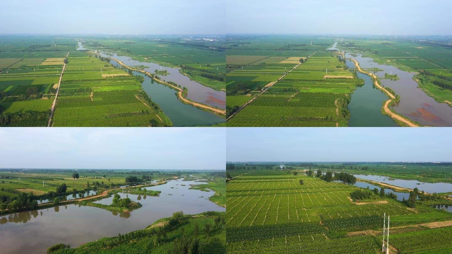平原上的河流滹沱河农业灌溉