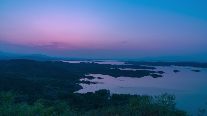 4K60帧北京密云水库日出延时