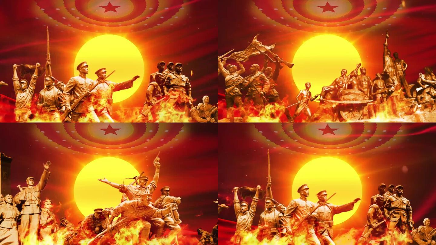 强军战歌最嘹亮_1920x1080_高清视频素材下载(编号:6051256)_舞台背景