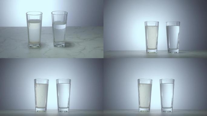 【原创版权】两杯水对比两杯矿泉水对比