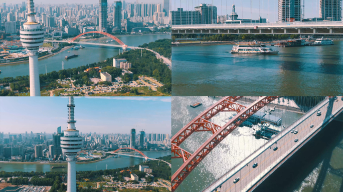 武汉晴川桥航拍（4K）