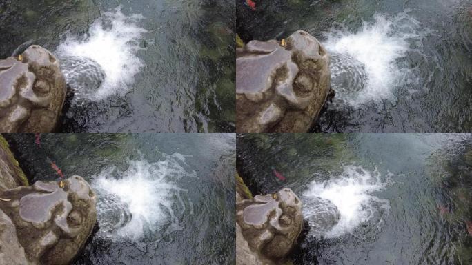 山东济南：黑虎泉兽首喷泉