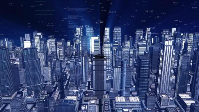 【原创】科技城市高楼建筑群模型穿梭